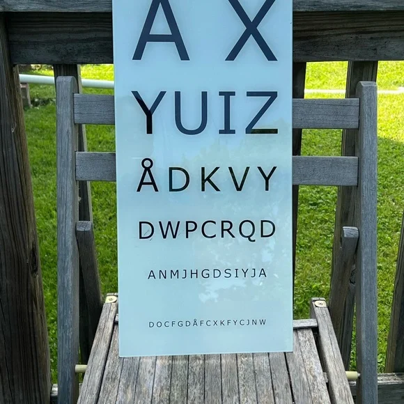 IKEA Eye Chart Wall Decor - Black and White
